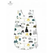 MimiNu - Sac de dormit pentru bebelusi, De iarna, Din bumbac, Cu fermoar lateral, Cu capse pe umar, 70 cm, 0 – 6 luni, 2.5 Tog, Childrens Journey Grey BYN6426972016995