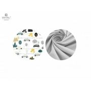 MimiNu - Sac de dormit pentru bebelusi, De iarna, Din bumbac, Cu fermoar lateral, Cu capse pe umar, 70 cm, 0 – 6 luni, 2.5 Tog, Childrens Journey Grey BYN6426972016995