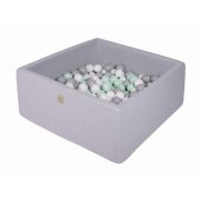 Piscina Uscata Cu 200 De Bile (alb, Gri, Mint) Meowbaby  , 90x90x40 Cm, Gri Pjbmek021