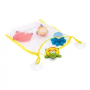 Plasa cu ventuze si  4 jucarii baie 6L+  Fillikid KRSTL-001