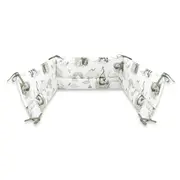 Qmini - Aparatoare pentru patut 140X70 cm, Din bumbac, 210x30 cm, Cu panglici, Elephants on Rainbow BYN6426972015974