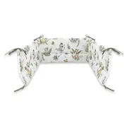 Qmini - Aparatoare pentru patut 140X70 cm, Din bumbac, 210x30 cm, Cu panglici, Safari BYN6426972015905