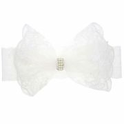 Bentita eleganta pentru bebeluse - fundita brodata (marime disponibila: 0-12 luni) adhc114.0-12 luni