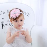 Bentita roz cu floare din tulle MDMY-FD-103