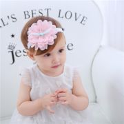 Bentita roz cu floare din tulle MDMY-FD-103