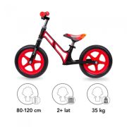 Bicicleta fara pedale cu cadru din magneziu kidwell comet - black red edeedirobicom01a2