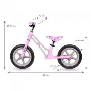 Bicicleta fara pedale cu cadru din magneziu kidwell comet - pink gray edeedirobicom01a3