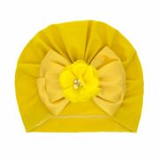 Caciulita tip turban cu funda din satin aplicata in fata (marime disponibila: 6-9 luni (marimea 19 incaltaminte), culoare: alb) mdmz048-ct5.6-9 luni (marimea 19 incaltaminte)-alb