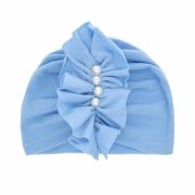 Caciulita tip turban cu perlute aplicate in fata MBMZ046-CT7