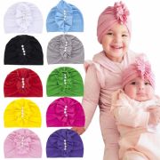 Caciulita tip turban cu perlute aplicate in fata MBMZ046-CT7