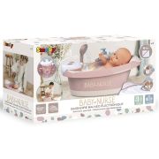 Cadita pentru papusa smoby baby nurse baleno bath roz cu accesorii hubs7600220368