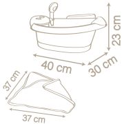 Cadita pentru papusa smoby baby nurse baleno bath roz cu accesorii hubs7600220368