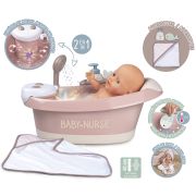 Cadita pentru papusa smoby baby nurse baleno bath roz cu accesorii hubs7600220368