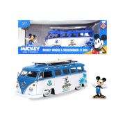 JADA MASINA DIN METAL VOLKSWAGEN T1 BUS SCARA 1 LA 24 SI FIGURINA MICKEY MOUSE VIV253075001