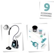 Jucarie smoby set curatenie cu troller si aspirator electronic negru hubs7600330316