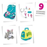 Jucarie smoby set veterinar cu carucior si pisica hubs7600340402