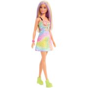 PAPUSA BARBIE FASHIONISTA BLONDA CU SUVITE MOV VIVMTFBR37_HBV22