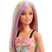 PAPUSA BARBIE FASHIONISTA BLONDA CU SUVITE MOV VIVMTFBR37_HBV22