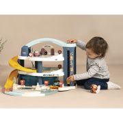 Pista de masini smoby big garage cu masinuta si elicopter hubs7600140203