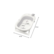 Cadita pliabila xl cu suport anatomic kasia grey, include jucarie lvtk5904067518735