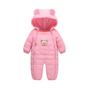 Combinezon roz din fas pentru fetite - Teddy AM08-209