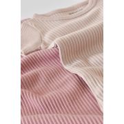 Set de 2 body-uri cu maneca scurta din bumbac organic si modal - Roz/Blush (Marime: 0-3 Luni) JEMBC-CSYM11207-0
