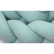 Aparatoare Laterala Pat Bumper Impletit Cu Inchidere Velcro, Bumbac Tricot Mint, 180x21 Cm Pjb844111