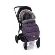 Sac de iarna cu guler blanita detasabil, pentru carucior, small flowers, 100x50 cm, Fillikid KRS4880-52