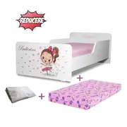 Pachet Promo Patut de Fete Start Balerina pentru copii 2-12 ani, include saltea SmartNest cu lana si husa impermeabila - PC-PCH-PRO-STR-BAL-80
