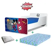 Pat Start Barca 2-8 ani + saltea 140x70x12 cm + husa impermeabila - PC-PCH-PRO-STR-FTB-BARCA-70