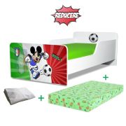 Pat Start Iatalia 2-12 ani + saltea 160x80x12 cm + husa impermeabila - PC-PCH-PRO-STR-FTB-ITA-80