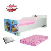 Pat Start Soy Luna 2-12 ani + saltea SmartNest cu lana 160x80x12 cm + husa impermeabila - PC-PCH-PRO-STR-SOY-80