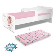Pat Copii Balerina P2 2-12 Ani Cu 2 Protectii Laterale Detasabile Si Saltea Cu Lana Inclusa - ASC-mk-bal-p2-80
