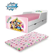 Pat copii Clubhouse F 2-12 ani cu sertar si Saltea cu lana SafeNest inclusa - PC-P-MK-SRT-CHF-80