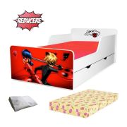 Pachet Promo Start LadyBug 2-12 ani, include sertar, saltea SmartNest cu lana si husa impermeabila- PC-P-PR-LDB-SRT-80