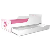 Pat copii Pink Fairy 2-12 ani cu sertar - PC-P-PFR-SRT-80