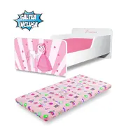 Patut Start Princess Pony Fete 2-8 ani, cu saltea cu lana 140x70x6 cm inclusa - PC-P-MOK-PRP-70