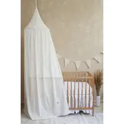 Baldachin Suspendat Multifunctional, Bumbac Brodat, Alb, 300x50 Cm, Babyly Pjb4194712