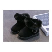 Cizme negre cu blanita si catarama MB8201-2-SA44