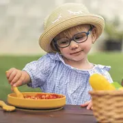 Petite&Mars - Farfurie din silicon fara BPA, Cu ventuza, TAKE&MATCH, 6 luni+, 400 ml, Ocru BYN708819