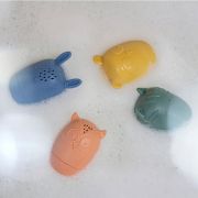 Petite&Mars - Set 4 jucarii de baie Amigos, Din silicon, Fara BPA, 6 luni+, Multicolor BYN598815