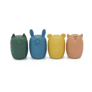 Petite&Mars - Set 4 jucarii de baie Amigos, Din silicon, Fara BPA, 6 luni+, Multicolor BYN598815