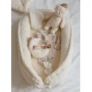 Suport De Dormit Babynest Premium Din Tesatura Bucle Crem, Teddy By Babyly, 80x50 Cm Pjb4190141