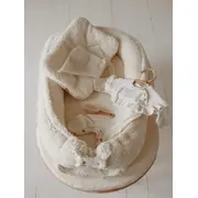 Suport De Dormit Babynest Premium Din Tesatura Bucle Crem, Teddy By Babyly, 80x50 Cm Pjb4190141