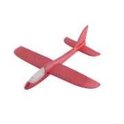 Avion planor din spuma cu luminite - rosu