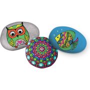 Set creativ - pictura pe pietre (neon)