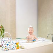 Set de baie cu 6 piese BabyJem (Culoare: Alb) JEMbj_5402