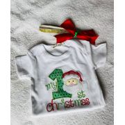 Body cu maneca scurta si fustita tutu rosu cu verde - primul meu craciun (marime disponibila: 9-12 luni (marimea 20 incaltaminte)) id-14.9-12 luni