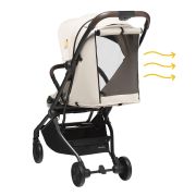 Carucior sport pliabil ultracompact pentru calatorii Espoo+, Vanilla Delight, Beige, Skiddou - Editie Limitata JEMsk_2020055