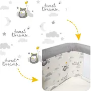 Patut 3 in 1 co-sleeping Natt, Normandic Wood, wood-gri, Skiddou JEMsk_2040013